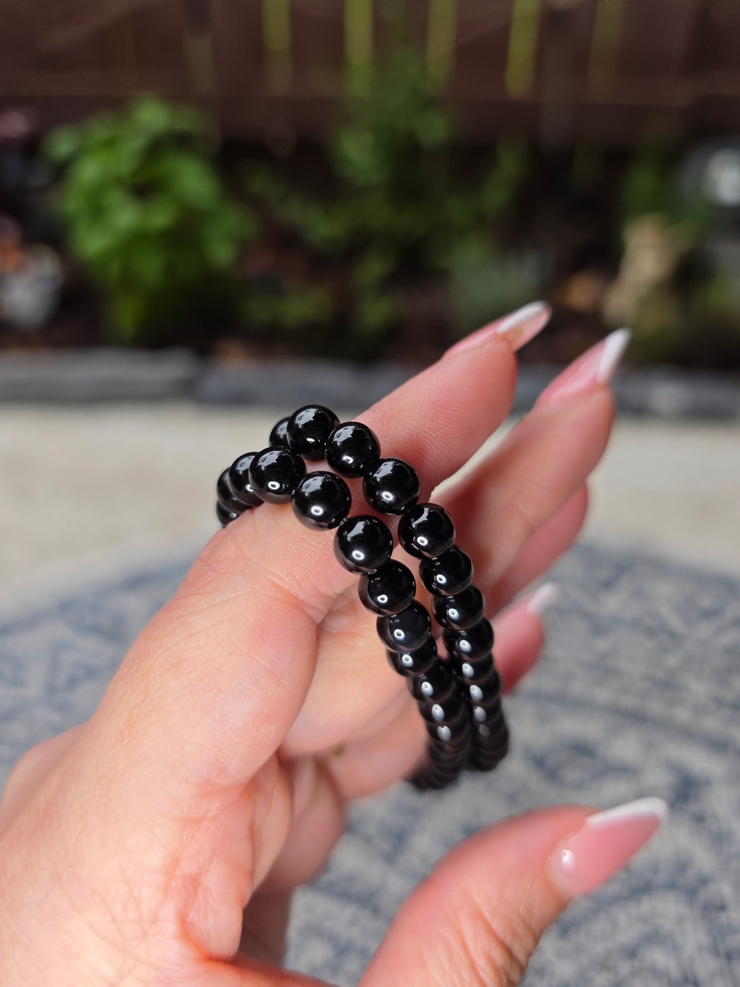 Black Onyx Beaded Bracelets 6mm