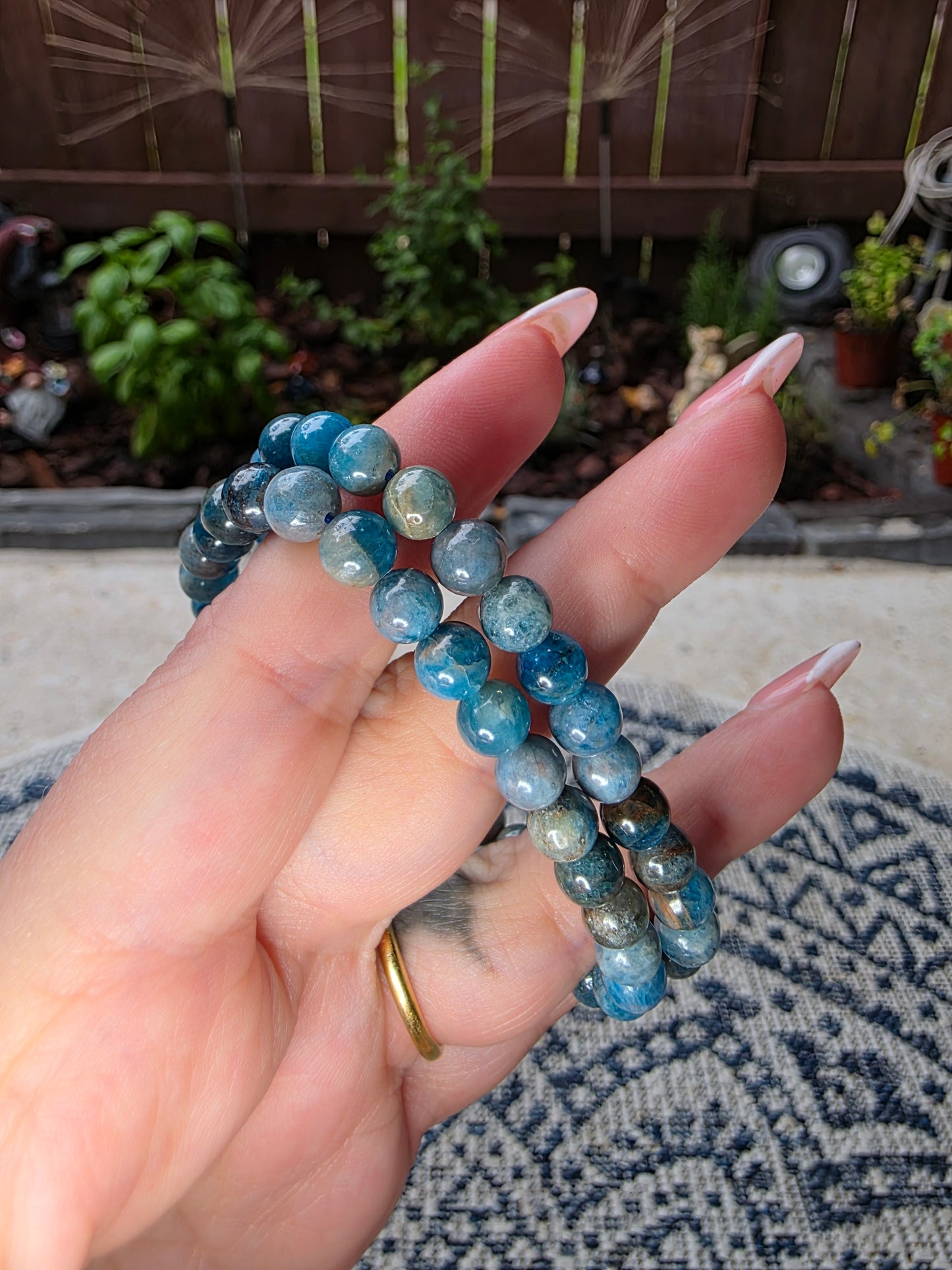 Apatite Beaded Bracelet 6mm