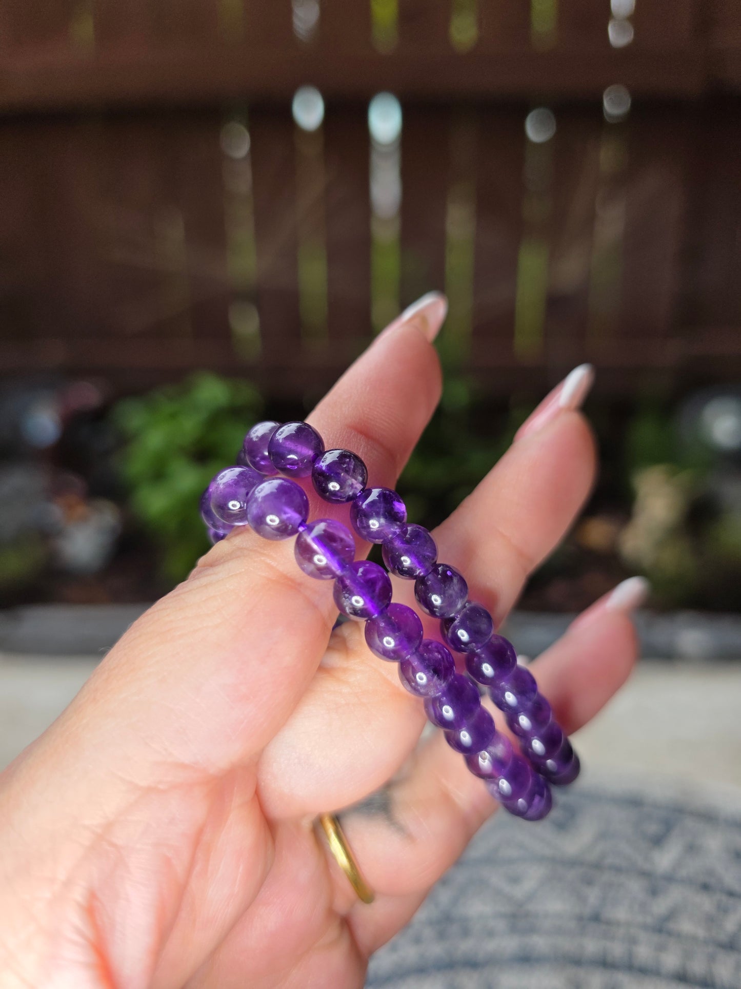 Amethyst Beaded Bracelets 6mm