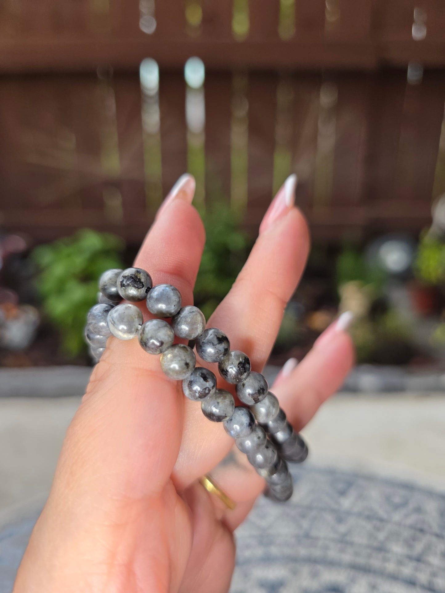 Larvikite Beaded Bracelets 6mm
