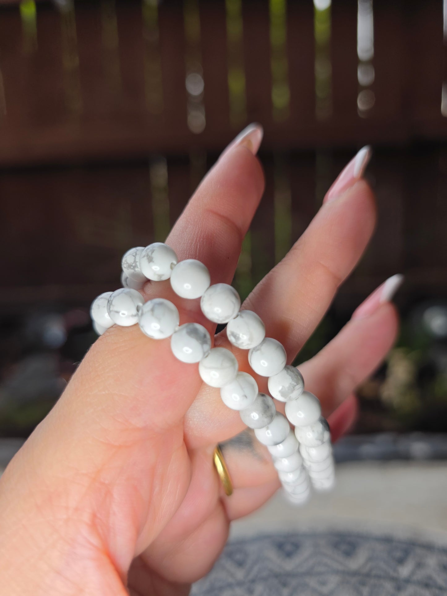 Howlite Beaded Bracelets 6mm