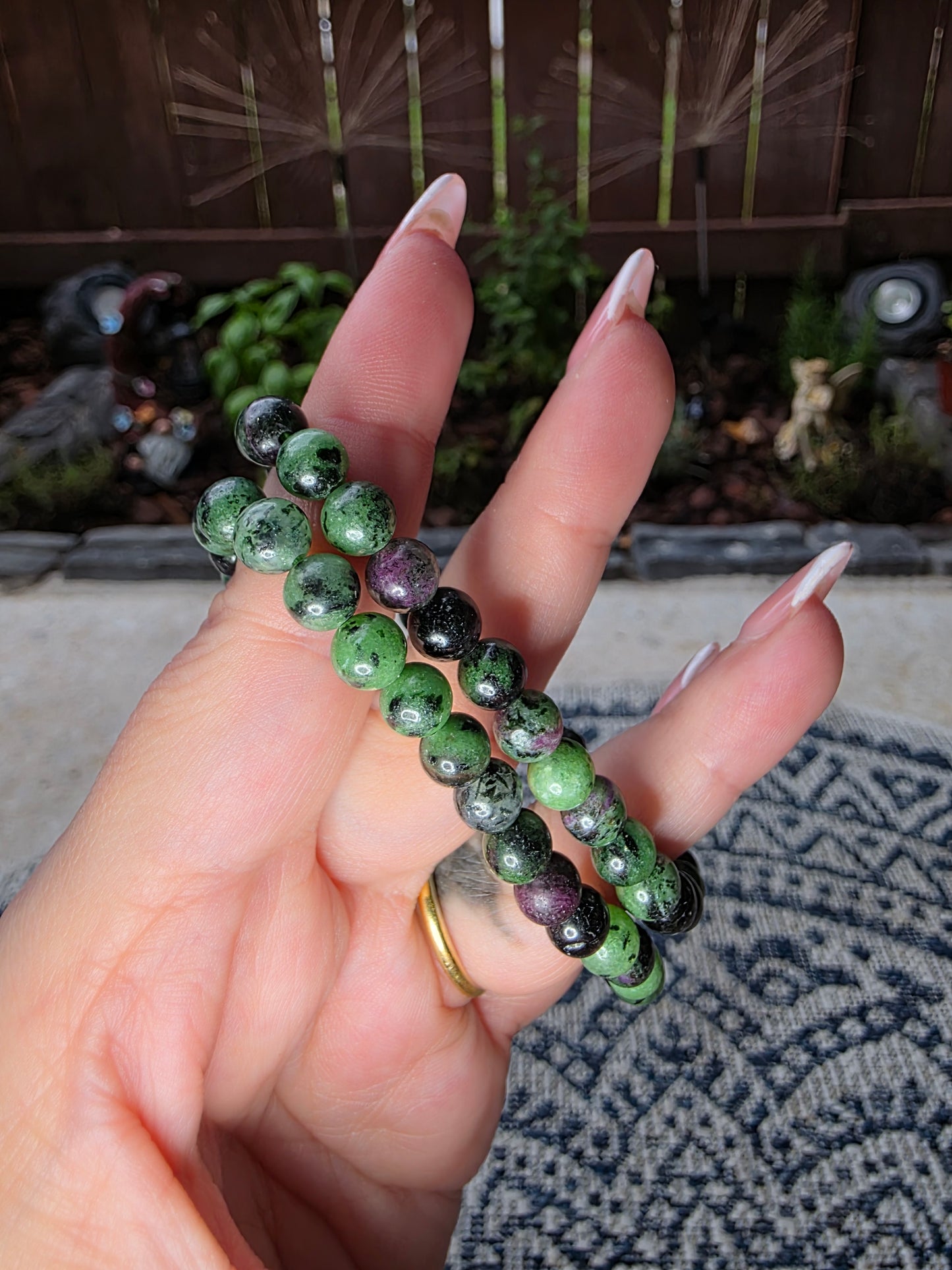 Ruby Zoisite Beaded Bracelets 6mm
