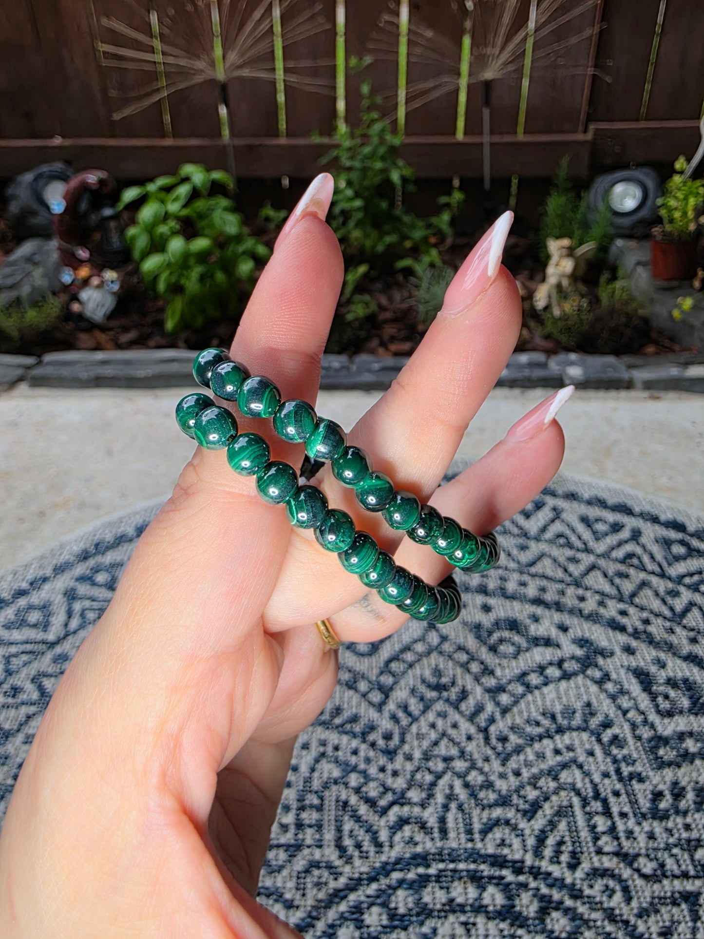 Malachite Beaded Bracelets 6mm