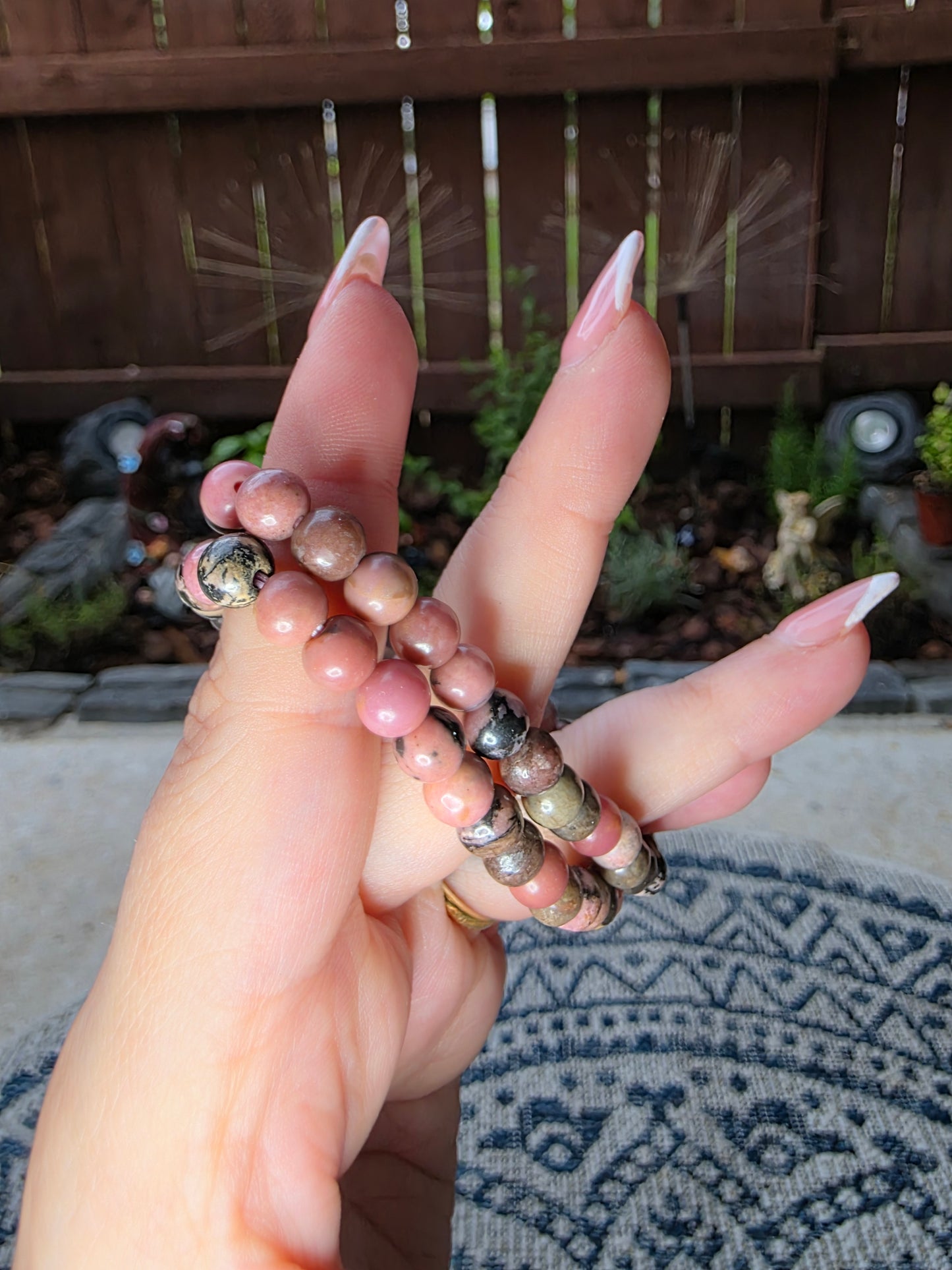 Rhodonite Beaded Bracelets 6mm