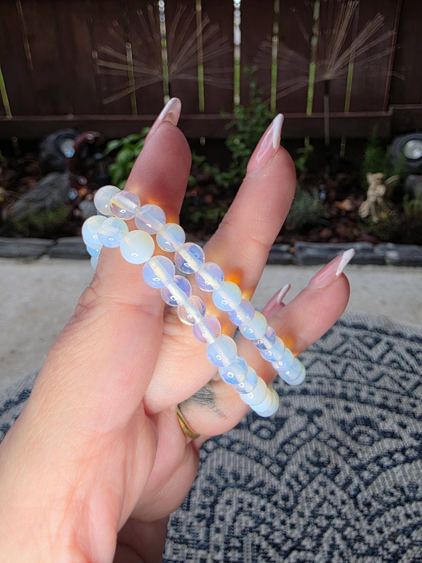 Opalite Beaded Bracelet 6mm