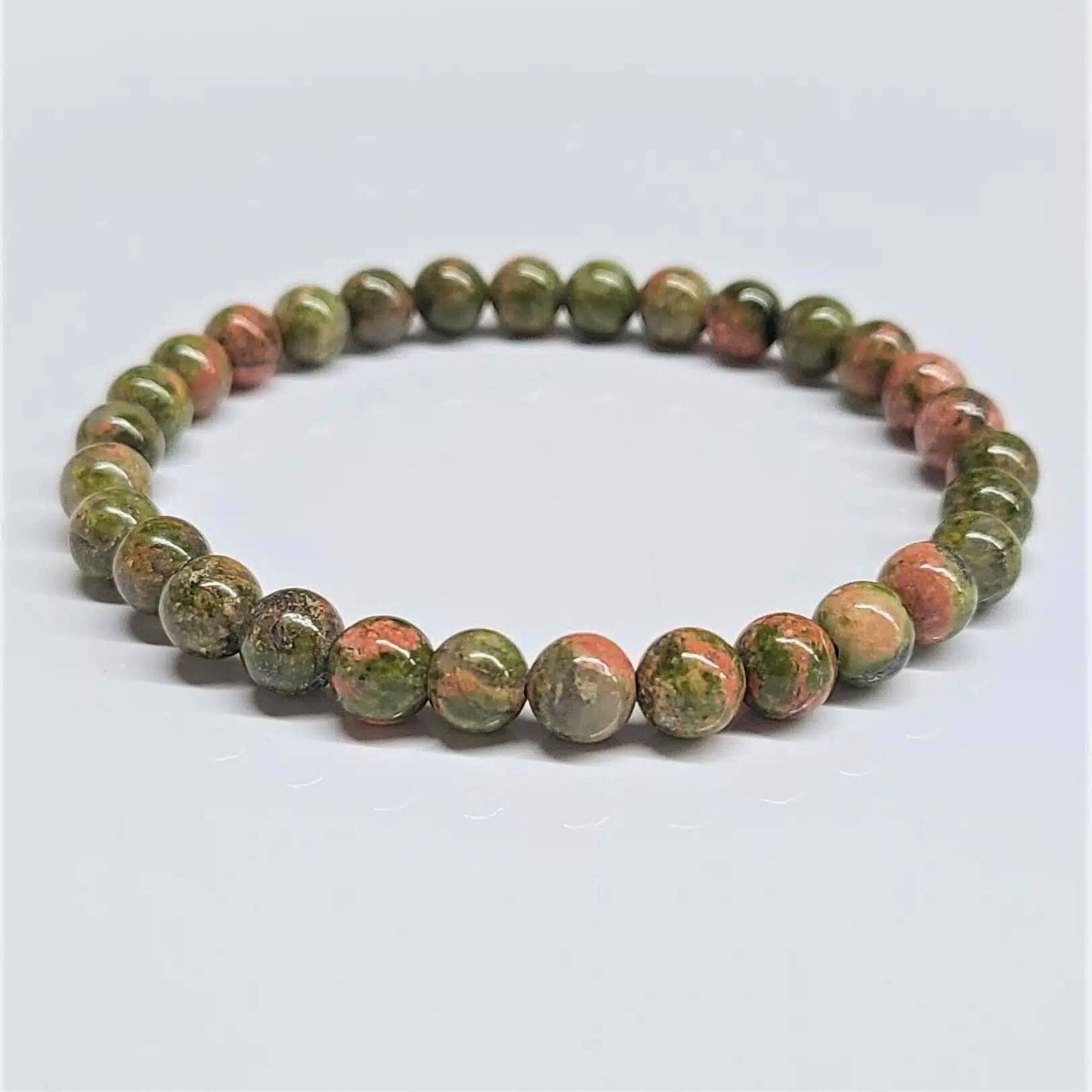 Unakite Beaded Bracelets 6mm