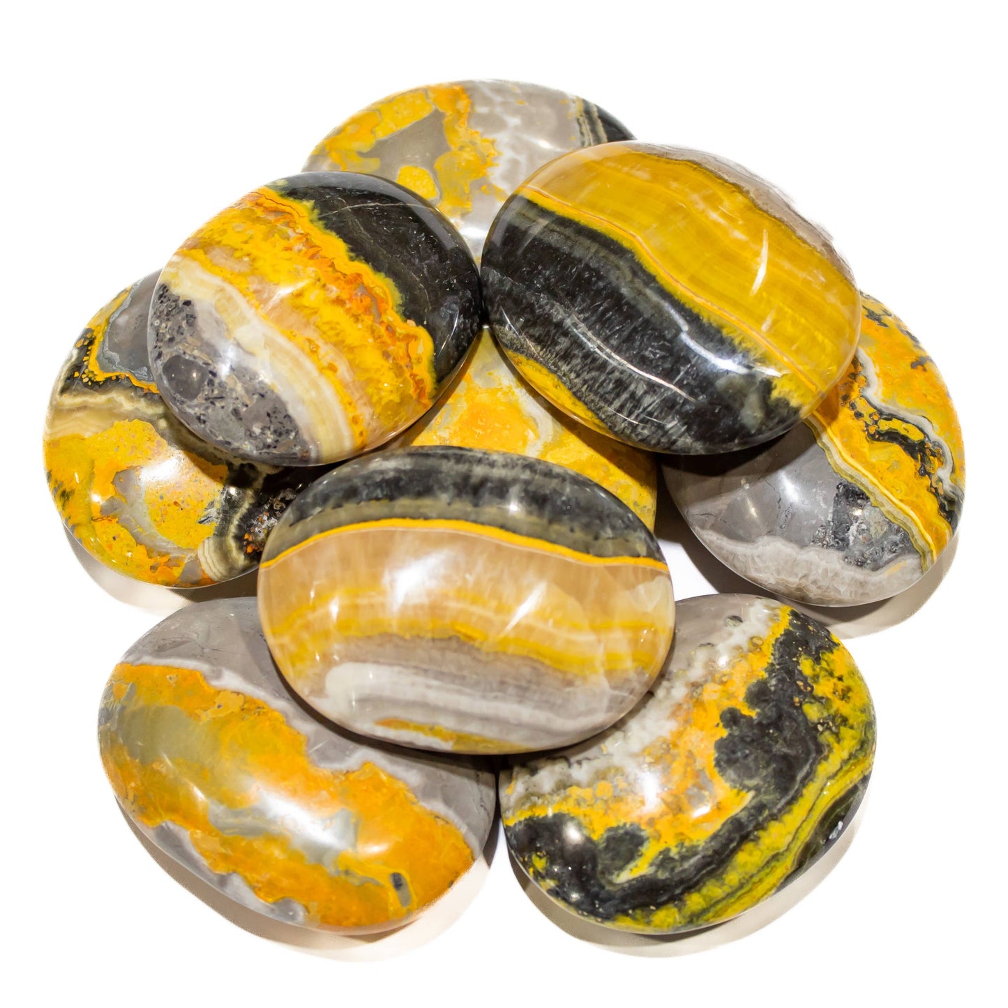 Bumble Bee Jasper Palm Stone