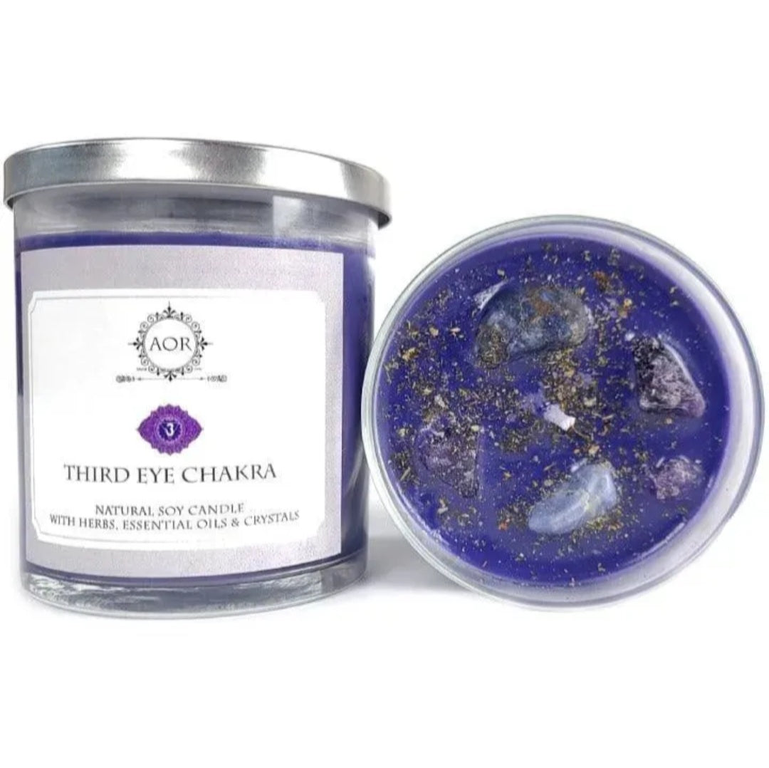 Candle - Third Eye Chakra with Crystals 8.5oz