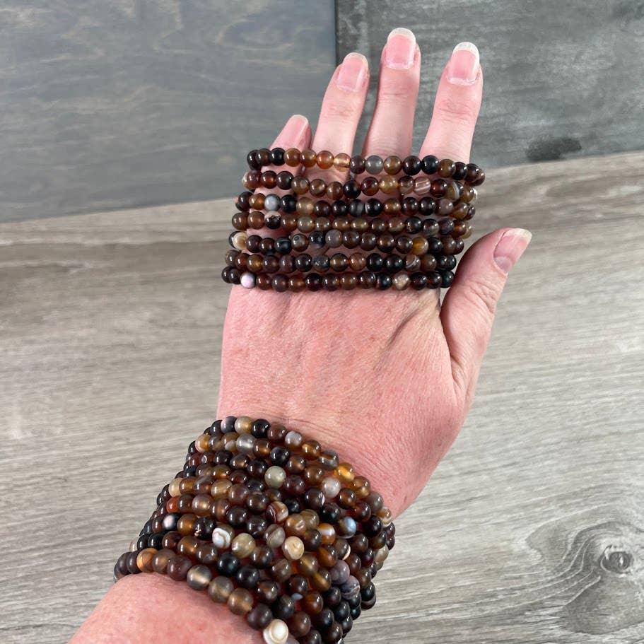 Sardonyx (matte) Beaded Bracelet 6mm