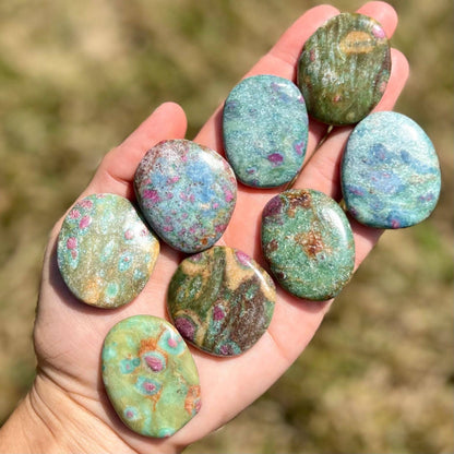 Ruby in Fuchsite Palm Stone