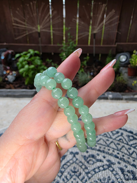 Green Aventurine Beaded Bracelets 6mm