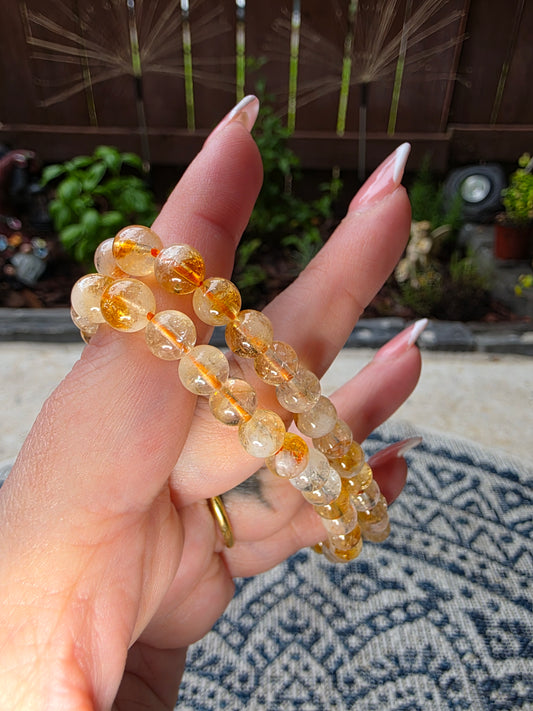 Citrine Beaded Bracelets 6mm