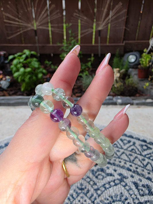 Fluorite Beaded Bracelets 6mm