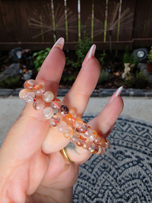 Fire Quartz Beaded Bracelets 6mm