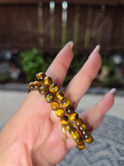 Tiger's Eye Beaded Bracelets 6mm