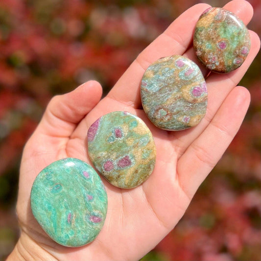 Ruby in Fuchsite Palm Stone