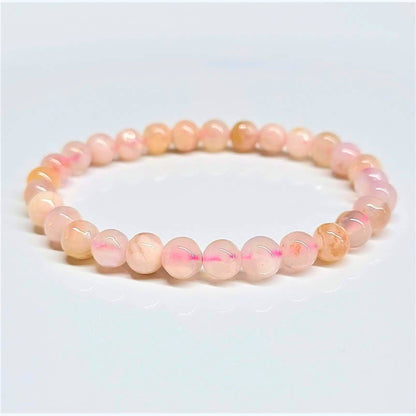 Flower Agate Beaded Bracelets 6mm