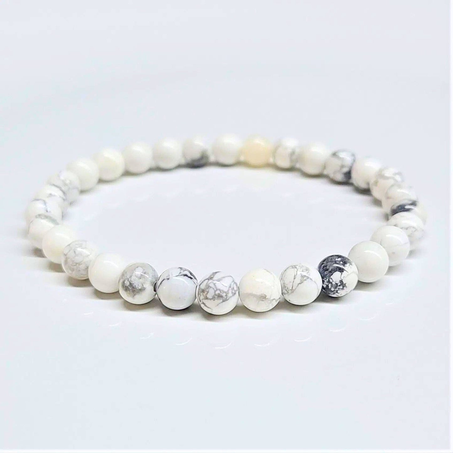 Howlite Beaded Bracelets 6mm