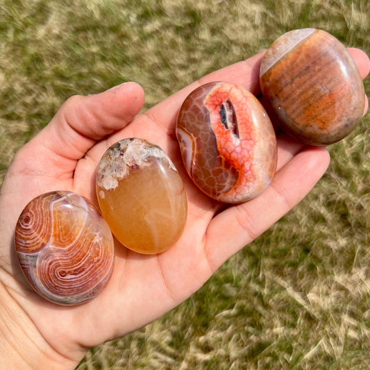 Fire Agate Palm Stone