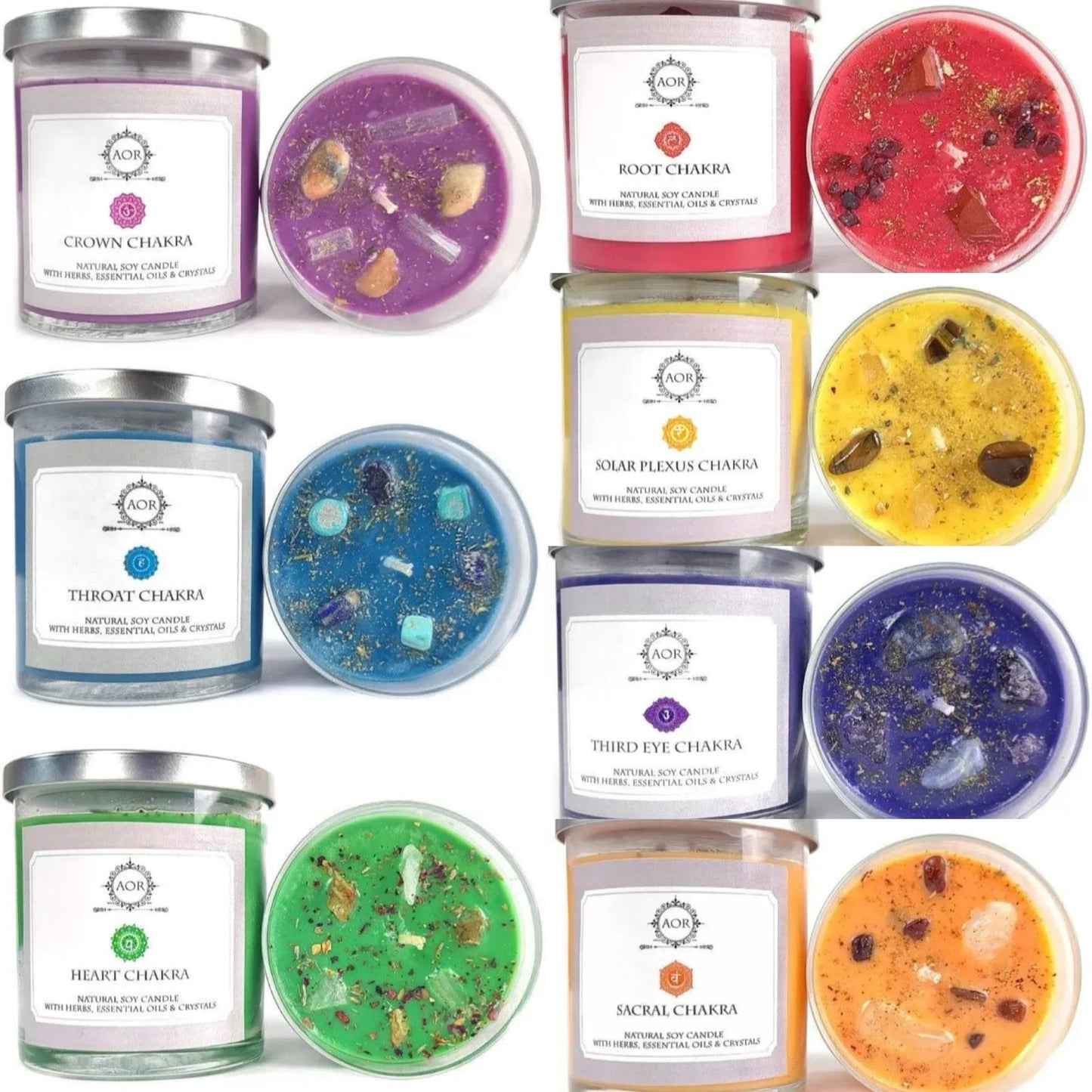 7 Chakra Candle Set