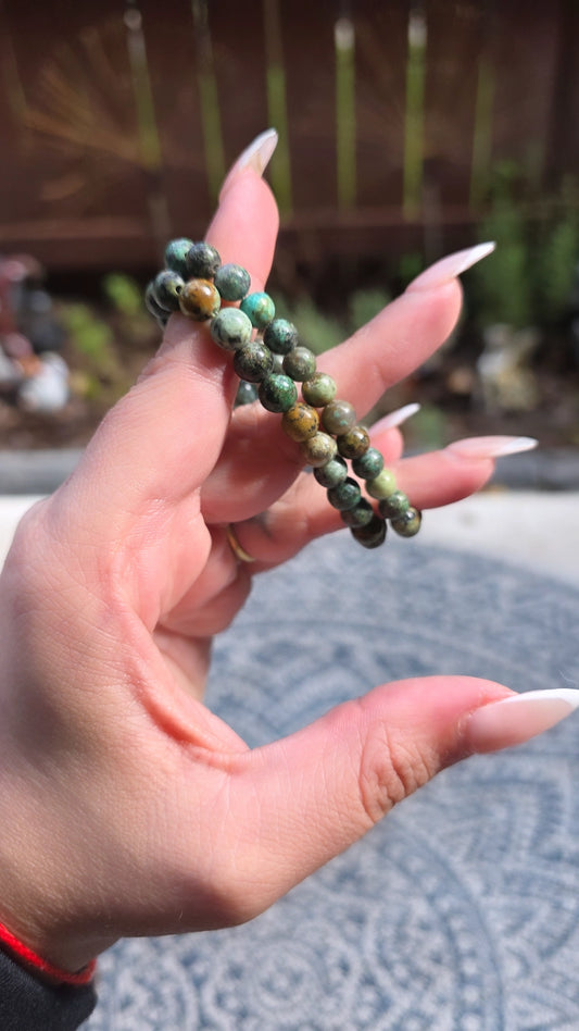 Turquoise Beaded Bracelet 6mm