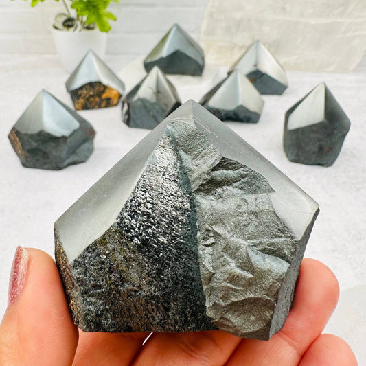 Hematite Semi-Polished Crystal Point
