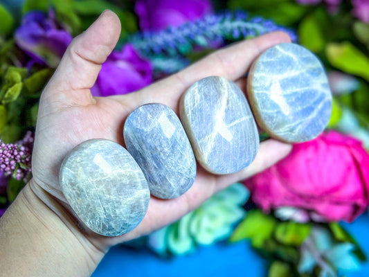 Blue Moonstone Palm Stone
